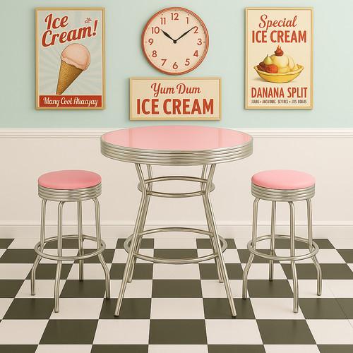 1950s retro bar - 1950s, set